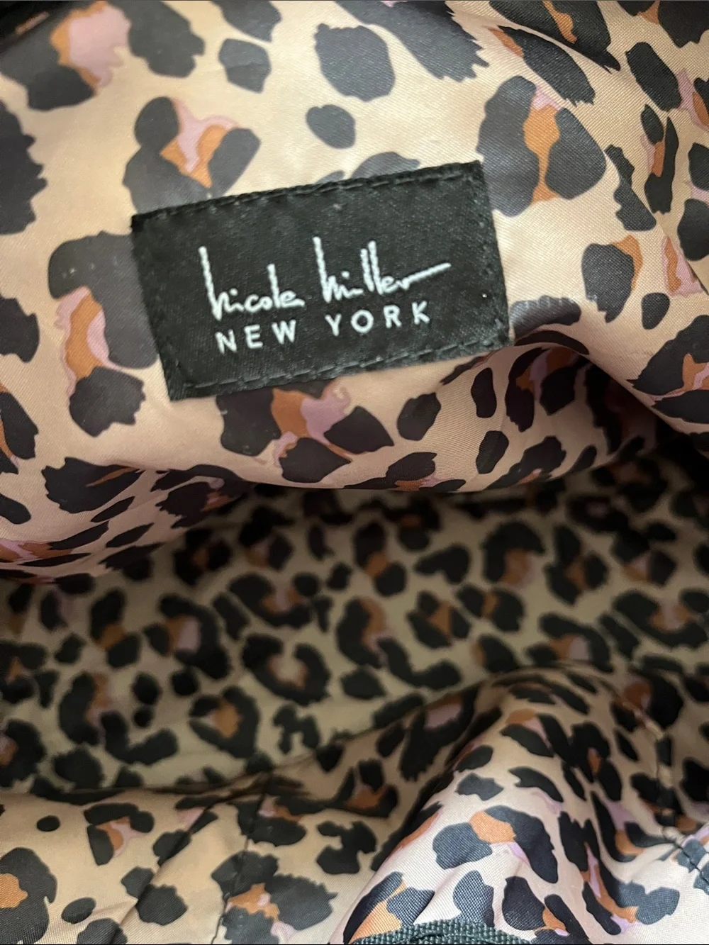 Nicole Miller New York Carry On Tote- grey black cheetah print